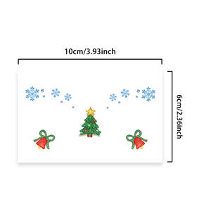 สติกเกอร์แทททูประดับกลิตเตอร์สีสันสดใสสำหรับเทศกาลคริสต์มาสลายการ์ตูนเกล็ดหิมะสำหรับงานปาร์ตี้<span class=keywords><strong>รอย</strong></span><span class=keywords><strong>สัก</strong></span>แบบกันน้ำสำหรับหน้าและขา<span class=keywords><strong>แขน</strong></span> - Product Image 2