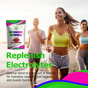 Gummies de récupération OEM à marque privée, supplément de récupération musculaire saveur cerise avec potassium, reconstituant les électrolytes - Product Image 4