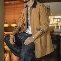 Manteau long homme Maden Michigan Trench-coat grande taille rétro style workwear, coupe oversize américaine, tendance printemps 2026