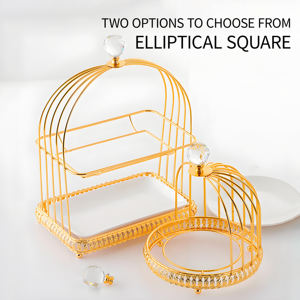 YITIAN özel elmas tatlı standı ekran Cupcake düğün altın kuş kafesi kek hizmet tatlı otel - Product Image 5