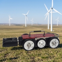 Robot de Inspección Interna de Aspas de Turbinas Eólicas con Cámara de 360° de Rotación, 4WD, Cámara 2K, Elevación Eléctrica del Motor, DN150-DN3500mm