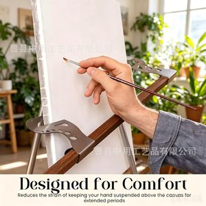 Soporte de Mano para Caballete, Barra de Apoyo de 90 mm de Profundidad, Accesorio de Madera para Caballete de Pintura - Product Image 2
