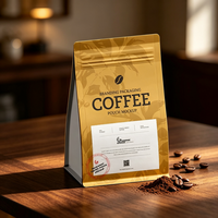 Sacs à café en aluminium et plastique, haute qualité, personnalisés, résistants à l'humidité, avec fermeture éclair et valve, qualité alimentaire