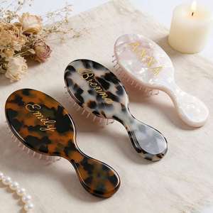 Customized Cute <b>Acrylic</b> Hair <b>Brush</b> Personalized Engraved Name Massage <b>Brush</b> for All Hair Types Portable Bridesmaid Proposal Gift - Product Image 1