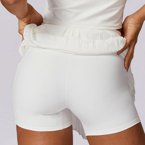 Arabella 2025 kustom grosir pakaian tenis warna memblokir desain kustom wanita memakai rok Midi berlipat - Product Image 6