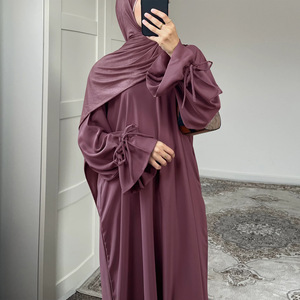 2025 Nida modesto modesto <span class=keywords><strong>abbigliamento</strong></span> <span class=keywords><strong>islamico</strong></span> donna donna <span class=keywords><strong>abbigliamento</strong></span> chiuso Abaya maniche a balza grande orlo autunno stagione poliestere - Product Image 3