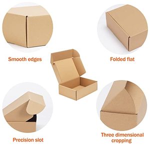 Tùy chỉnh kích thước Logo in giấy bao bì hộp <span class=keywords><strong>carton</strong></span> sóng các tông gấp Kraft vận chuyển hộp bưu phẩm - Product Image 3