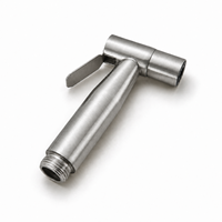 Pistolet de pulvérisation professionnel en acier inoxydable SUS304 brossé nickelé avec kit de rangement mural pour salle de bain moderne et usage hôtelier
