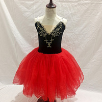 Robes de ballet de performance bleues, roses, noires, rouges, tutu classique professionnel, justaucorps, tenue de danse
