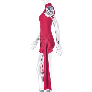 <span class=keywords><strong>Abito</strong></span> <span class=keywords><strong>Mini</strong></span> Aderente <span class=keywords><strong>Rosso</strong></span> Sexy Senza Maniche con Spalline Lunghe per San Valentino - Product Image 6