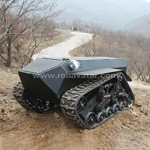 AVT-14T Off road tüm arazi mobil platform rc tankı şasi metal parça tankı ile denetleyici amfibi paletli araç