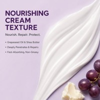 Crème pour les mains nourrissante biologique à la marque privée OEM avec de l'huile de pépins de raisin et du beurre de karité, formule hydratante
