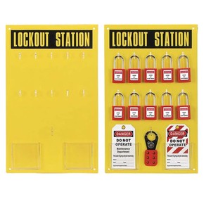 Estación de Bloqueo y Etiquetado Histay His-8723 de Alta Calidad, Montada en Pared, Recubierta de Plástico ABS Amarillo, 300x480mm, Venta al por Mayor, 10 Candados - Product Image 5