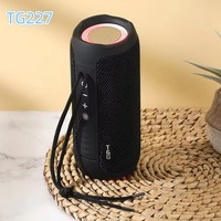 Nouvelle Enceinte Portable d'Extérieur TG227 2026 avec Lumière LED RGB, Étanche IPX4, Mini Boombox Sans Fil, Radio FM et Prise en Charge des Basses