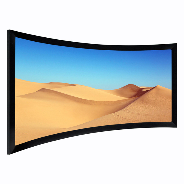 Fixed Frame Projector Screen 120"16:9 4K Ultra HD 3D Ready Wall Mount Projection Screen Indoor Movie Home Theater Cinema Office