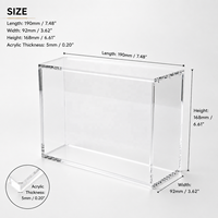 Boîte de présentation en acrylique pour cartes à collectionner, figurines Lego, collection de boosters, boîte acrylique ETB avec couvercle magnétique