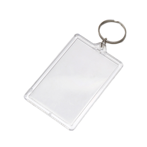 Custom Lightweight Cartoon Pattern DIY Photo Keychain Blanks Clear Acrylic Open Case Crystal for Personalized Digital Photos