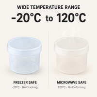 Pot à dessert en plastique dépoli avec logo personnalisé et bouchon à vis 200 ml, contenant pour dessert, marque privée, pot transparent pour flan au lait, en gros