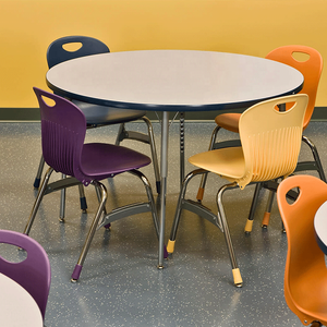 Ensemble de mobilier scolaire moderne en bois pour salle de classe : bureaux et chaises d'activité pour étudiants SS-0 - Product Image 3