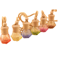 Diffuseur d'arômes S MOON SME10 5ml en verre pour soins de la peau, diffuseur de parfum suspendu en bois avec pompe pulvérisatrice sérigraphiée