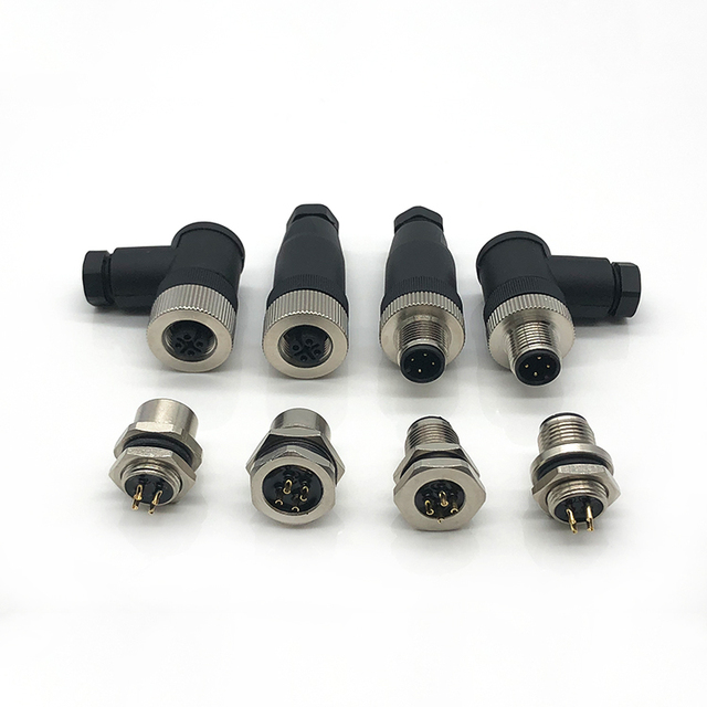 BOFAN M8 Mini 6-Pin USB IP68 Plug Right-Angle 5-Pin Female Connector Cable PVC Jacket Braid Shielding for Mobile Phone Camera