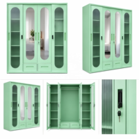 Armoire en acier à 4 portes pour dortoirs étudiants, dortoirs d'employés et auberges de jeunesse