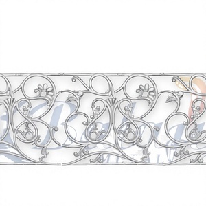 European Cast Iron Balcony Railing <b>Wall</b> Mounted Rust Resistant Ornamental Design for Outdoor Use - Product Image 3