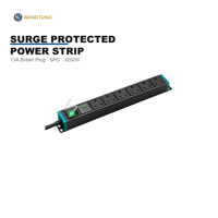 Multiprise 1U 6 8 10 voies avec alimentation continue PDU, unité de distribution d'alimentation, équipement à performance électrique stable