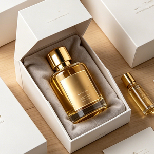 Botella <span class=keywords><strong>de</strong></span> <span class=keywords><strong>Perfume</strong></span> <span class=keywords><strong>de</strong></span> Lujo con Diseño Crimp, 30ml 50ml 100ml, <span class=keywords><strong>Recargable</strong></span>, <span class=keywords><strong>de</strong></span> Vidrio Redondo, con Caja y <span class=keywords><strong>Pulverizador</strong></span> - Product Image 5