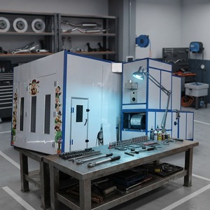Produits phares : Cabine de peinture automobile 3 portes <span class=keywords><strong>avec</strong></span> rampes de chargement en tôle diamantée et armoire de commande latérale |   Prêt pour le drive-in - Product Image 4