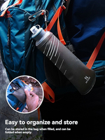 Gourde souple élégante en TPU 650ML 1000ML sans BPA pour la course, la randonnée, l'entraînement, le trail, le trekking et les escapades de fin de semaine