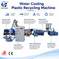 Granulateur à double vis automatique haute vitesse pour la fabrication de granulés recyclés, machine de recyclage plastique à refroidissement par eau