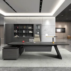 Business Desk Wood Commerical Furniture Luxury Executive Table Modern Design CEO Office Desk
