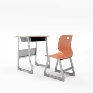 Custom Modern Student Furniture Double Kids Desk And Bench University School Desk And School Bench