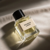 Vente en gros 50 ml 100ml flacons de parfum carrés vides texturés transparents de luxe faciles à sertir 50 ml emballage