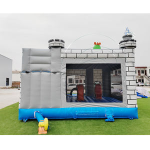 Castillo Inflable Comercial con Tobogán para Niños, Diseño de Dinosaurios y Caballeros, en Venta - Product Image 3