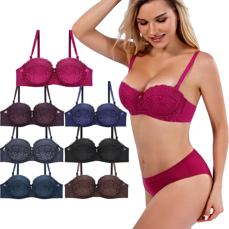 Binnys sutiã de apoio feminino, 6 peças mix soutiengorging, sutiã de dama, tamanho 34b, grande, sutiã push-up com ultra suporte