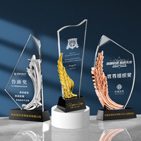 Trophée en cristal de diamant créatif, personnalisé et gravé, récompense d'entreprise haut de gamme pour réunion annuelle, employé exceptionnel