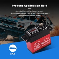 Servomoteur sans noyau HV haute vitesse CYS-S2815 71g 14/17kg.cm avec engrenage en titane étanche pour pièces d'avion RC, voiture, bateau