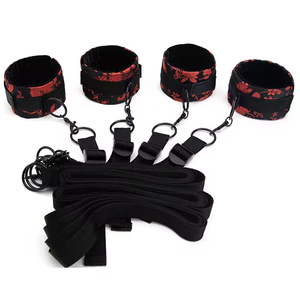 Al por mayor, estilo chino, impermeable, alta calidad, correas para cama para juegos SM, esposas para tobillos, kit de bondage sexual, conjunto de restricciones, esposas para manos, sexo - Product Image 4