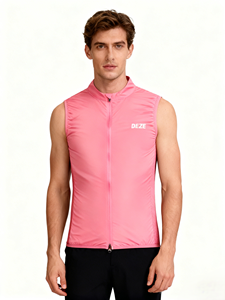 Veste sans manches coupe-vent en gros, logo personnalisé imprimé, veste de cyclisme coupe-vent unisexe pour événements sportifs sur route, VTT, course à vélo par temps froid - Product Image 5