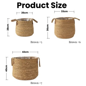 <span class=keywords><strong>Cesto</strong></span> Portaoggetti <span class=keywords><strong>Rotondo</strong></span> in <span class=keywords><strong>Vimini</strong></span> Personalizzato con Manico, <span class=keywords><strong>Cesto</strong></span> Organizzatore per Decorazione Casa - Product Image 4