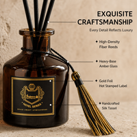 Diffuseur de parfum d'ambiance de luxe pour hôtel, bouteille en verre ambré personnalisée OEM ODM, parfum d'intérieur pour distributeur en gros, directement de l'usine
