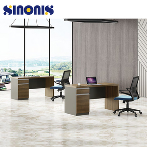 Sinonis Modern Wooden <b>Simple</b> Home Wood Staff Computer <b>Desk</b> Work Office Furniture Office <b>Desks</b> - Product Image 3