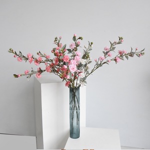 Arreglo de Flores Artificiales de Camelia en Jarrón, Degradado Rosa Blanco, Flor de Seda de Alta Simulación, Decoración para el Hogar, Accesorio para Bodas - Product Image 2