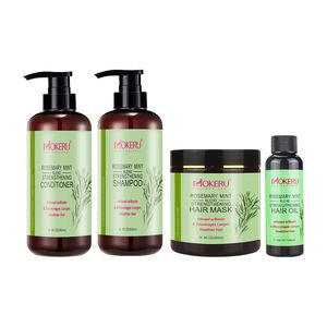 Set Biologico Mokeru OEM per la Cura dei Capelli con Olio, Maschera, Shampoo e Balsamo al Rosmarino Naturale Riparatore Anticaduta - Product Image 1