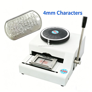 PVC Card Embosser Stamping Machine 52 Character Plastic ID VIP Card <b>Dog</b> <b>Tag</b> Embossing Machine Hand Operated Code Number Embosser - Product Image 4