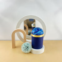 Luxuriöses Holzdocht-Paraffin-Duftkerzen-Set im Goldglas |   Diwali Spirituelles Geschenk für Yoga & Meditation mit Individuellem Duft