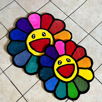 Tapis de sol en laine acrylique, fait à la main, pour chambre à coucher et salon