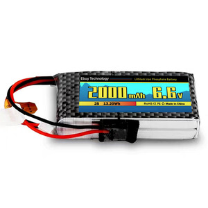 Batería Recargable <span class=keywords><strong>EBUY</strong></span> de 6.6V para Helicóptero RC, Batería para Dron FPV 900 1100 1300 1500 2000 3000mah - Product Image 5
